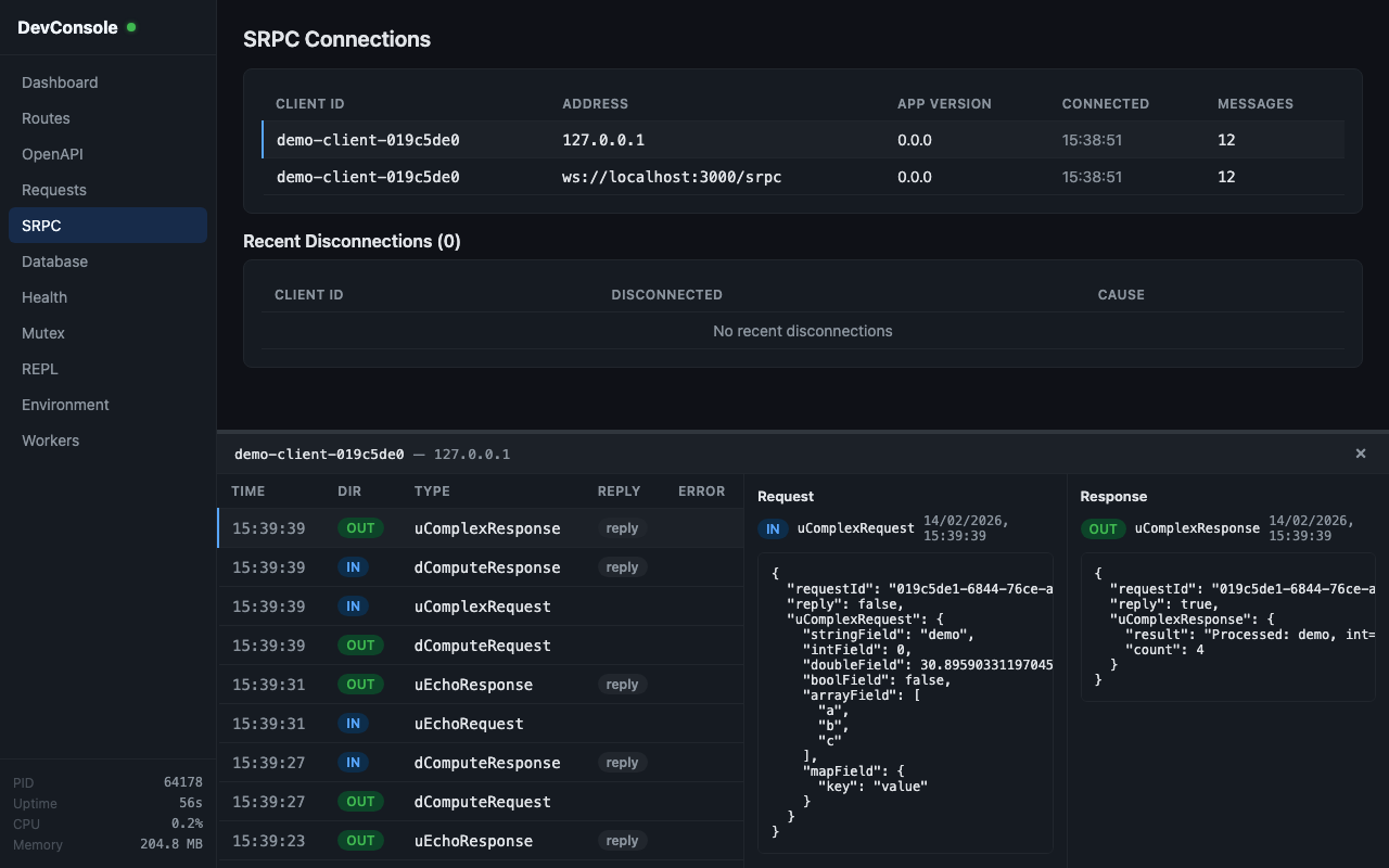 DevConsole SRPC